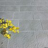 Terrasse Steinplatte Sandstein Farbe - Grau marmoriert