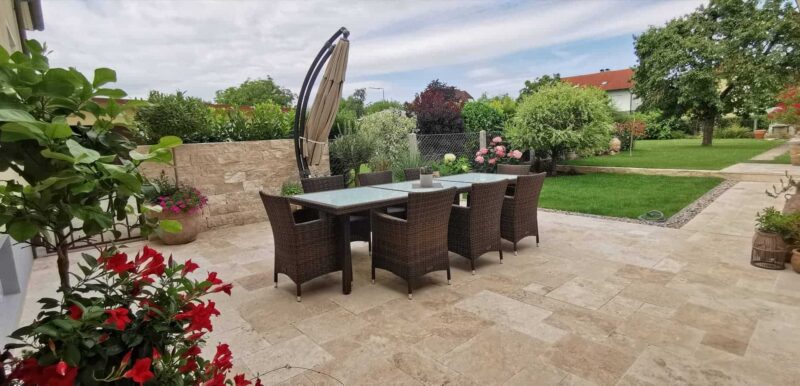 Naturstein Terrasse Perl -Beige